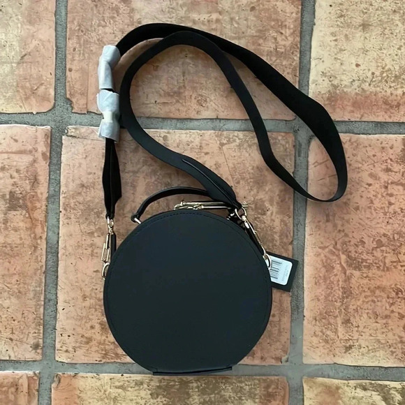 NEW ✨ ZAC POSEN Eartha Black Leather Round Top Handle Bag - Picture 7 of 13